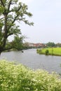 Dutch village Beesd along the Linge river,Betuwe, Netherlands Royalty Free Stock Photo