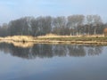 Dutch Landscape Twiske with water, The Netherlands Royalty Free Stock Photo