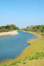 Dutch landscape at Waterleiding dunes Royalty Free Stock Photo