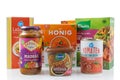 Dutch meal mixes and ready made sauces of the brands Knorr, Honig, Patak, Remia and AH in Dieren, The Netherlands Royalty Free Stock Photo