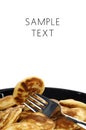 Dutch mini pancakes called poffertjes Royalty Free Stock Photo