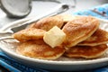 Dutch mini pancakes called poffertjes