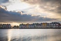 Dutch, modern, colorful vinex architecture style houses at water Royalty Free Stock Photo