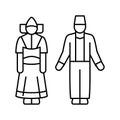 dutch national clothes line icon vector illustration
