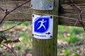 Dutch Nordic Walking route sign Royalty Free Stock Photo