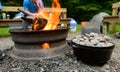 Dutch oven cooking at campsite