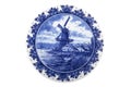 Dutch painted plate Royalty Free Stock Photo