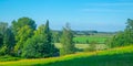 A Dutch polder landscape in front of P Royalty Free Stock Photo