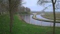 Dutch polder with water and meadows Royalty Free Stock Photo