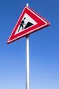 Roadworks ahead Royalty Free Stock Photo