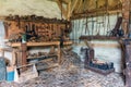Dutch rural open-air museum with carpenter workplace and old tools