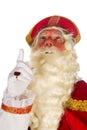 Dutch Sinterklaas pointing up Royalty Free Stock Photo