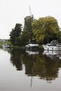 Dutch smock mill along Zuidergracht, Dokkum