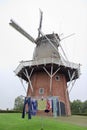 Dutch smock mill Zeldenrust in Dokkum, Friesland Royalty Free Stock Photo