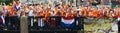 Dutch soccer fans going crazy Royalty Free Stock Photo