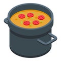 Dutch soup icon isometric vector. Travel plate