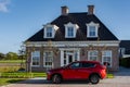 Dutch Suburban area with modern family houses, newly build modern family homes in the Netherlands, dutch family house Royalty Free Stock Photo