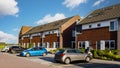 Dutch Suburban area with modern family houses, newly build moder Royalty Free Stock Photo