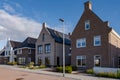 Dutch Suburban area with modern family houses, newly build modern family homes in the Netherlands