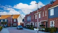 Dutch Suburban area with modern family houses, newly build moder Royalty Free Stock Photo