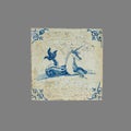 Dutch tile from the 16th to the 18th century Royalty Free Stock Photo