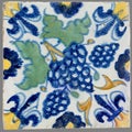 Dutch tile from the 16th to the 18th century Royalty Free Stock Photo