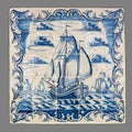 Dutch tile from the 16th to the 18th century Royalty Free Stock Photo