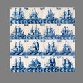 Dutch tile from the 16th to the 18th century Royalty Free Stock Photo