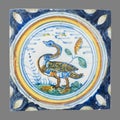 Dutch tile from the 16th to the 18th century Royalty Free Stock Photo
