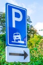 Dutch sign parking on the curb Royalty Free Stock Photo