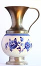 Dutch vase over white Royalty Free Stock Photo