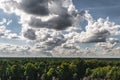 Dutch view with an intense cloudy sky Royalty Free Stock Photo