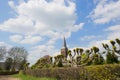 Dutch village with church Royalty Free Stock Photo