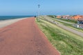 Dutch village Westkapelle protected by solid dike against North sea