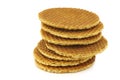 Dutch waffle called a stroopwafel Royalty Free Stock Photo