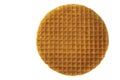 Dutch waffle called a stroopwafel Royalty Free Stock Photo