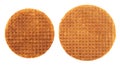 dutch waffle isolated on white background