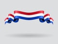 Dutch wavy flag. Vector illustration.