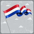 Dutch wavy flag. Vector illustration.