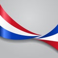 Dutch wavy flag. Vector illustration.