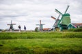 Dutch Wind Mills Zaanse Schans Zaandam The Netherlands Royalty Free Stock Photo