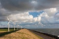 Dutch wind turbines and a cloudscape