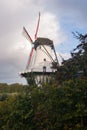 Dutch Windmill and Dramatic Sky Royalty Free Stock Photo