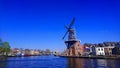 Dutch windmill in Holland Royalty Free Stock Photo