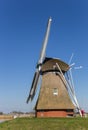 Dutch windmill `Krimstermolen` in Groningen Royalty Free Stock Photo