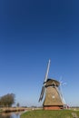 Dutch windmill `Krimstermolen` in Groningen Royalty Free Stock Photo