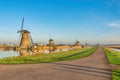 Landscape of Dutch Windmill at Kinderdijk Village Netherlands