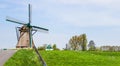 Dutch windmill. Netherlands Royalty Free Stock Photo
