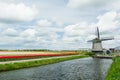 Dutch windmill. Netherlands Royalty Free Stock Photo