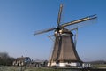 Dutch windmill in the winter Royalty Free Stock Photo